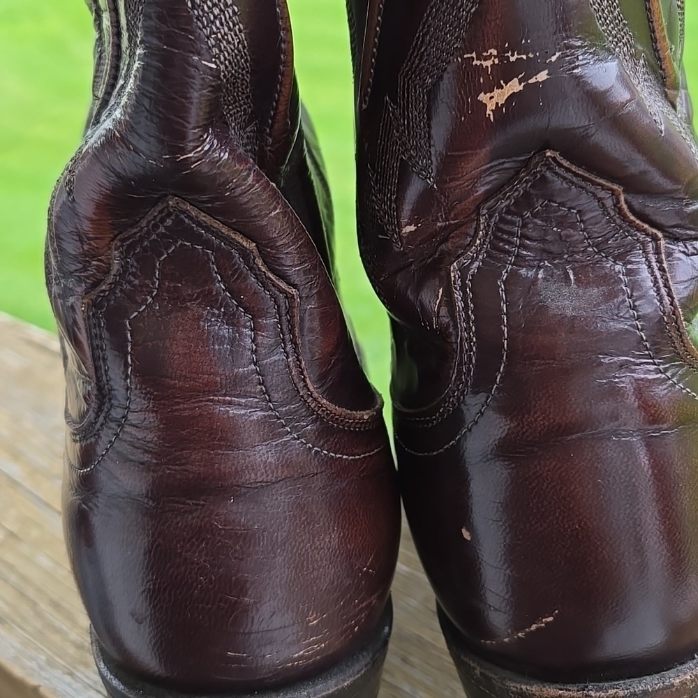 Lucchese 2000 Milano Goat Antique Brown Leather Cowboy Boots T3083R4 9.5 D - Picture 11 of 11